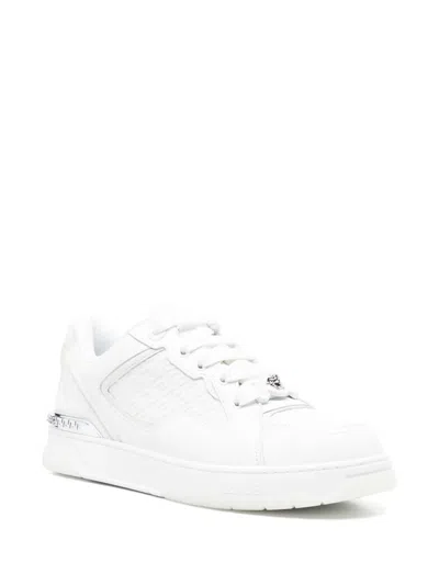 Versace Sneakers With Embossed Logo In White