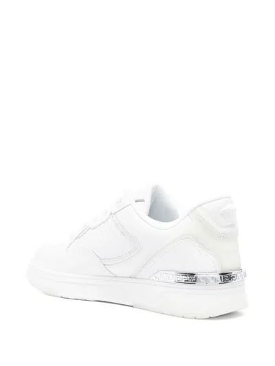 Versace Sneakers With Embossed Logo In White