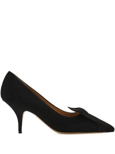 Ferragamo High-heeled Pumps With Pointed Toe And Slender Heel In Black