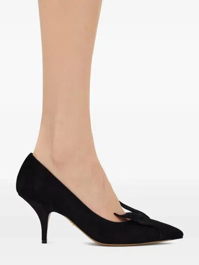 Ferragamo High-heeled Pumps With Pointed Toe And Slender Heel In Black