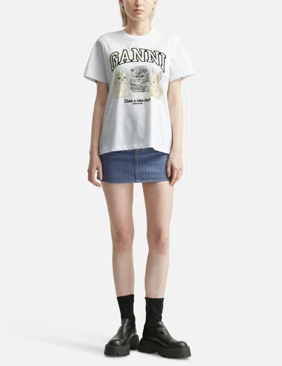 Ganni Animals White T-shirt