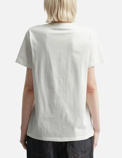 Ganni Off-white Basic Cotton Jersey Grapes Relaxed T-shirt In White