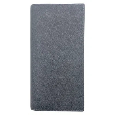 Pre-owned Cartier Black Leather Long Wallet (bi-fold) ()