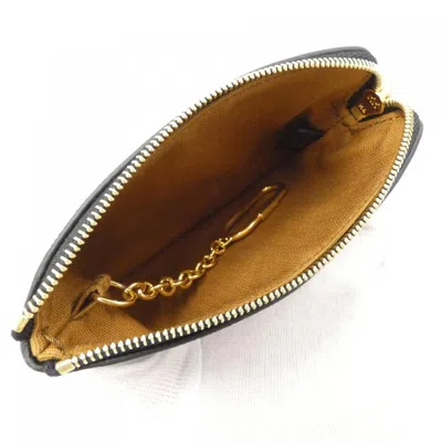 Pre-owned Celine Black Canvas Coin Purse/coin Case ()