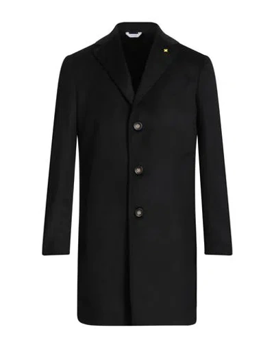 Alessandro Gilles Man Coat Black Size 44 Wool, Polyester, Cashmere