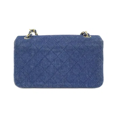 Pre-owned Chanel Blue Denim Shoulder Bag ()