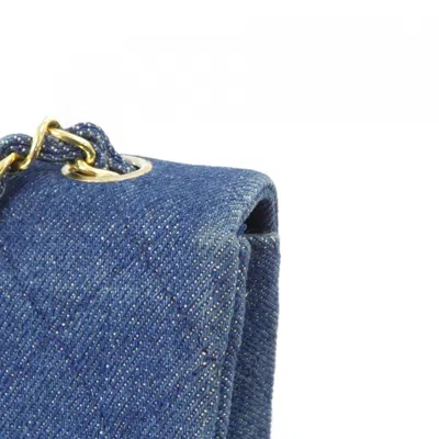 Pre-owned Chanel Blue Denim Shoulder Bag ()
