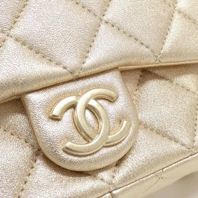 Pre-owned Chanel Gold Ivory Leather Backpack ()