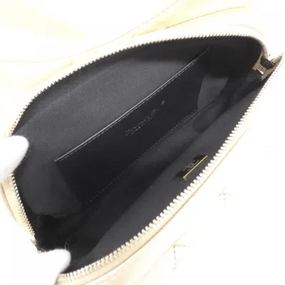 Pre-owned Chanel Gold Ivory Leather Backpack ()