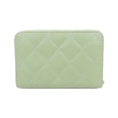 Pre-owned Chanel Green Leather Coin Purse/coin Case ()