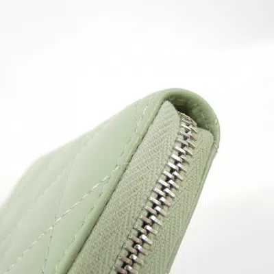 Pre-owned Chanel Green Leather Coin Purse/coin Case ()