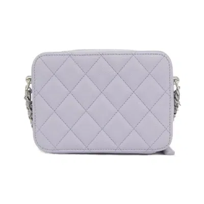 Pre-owned Chanel Light Purple Grained Calfskin Shoulder Bag ()