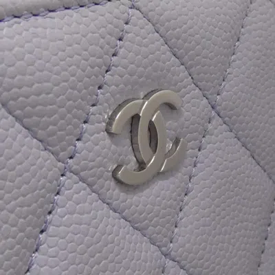 Pre-owned Chanel Light Purple Grained Calfskin Shoulder Bag ()