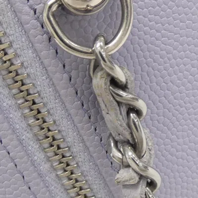 Pre-owned Chanel Light Purple Grained Calfskin Shoulder Bag ()