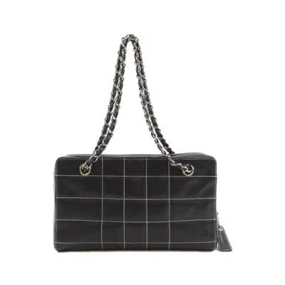 Pre-owned Chanel Navy Leather Shoulder Bag ()