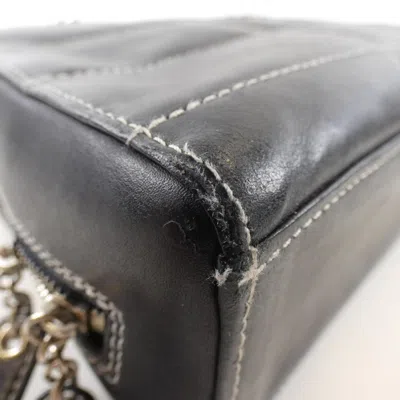 Pre-owned Chanel Navy Leather Shoulder Bag ()
