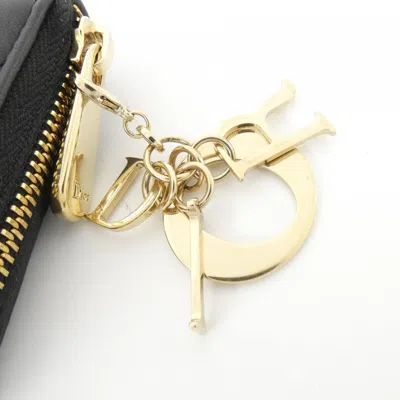Pre-owned Dior Christian  Black Leather Long Wallet (bi-fold) ()