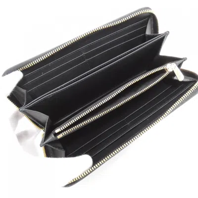 Pre-owned Dior Christian  Black Leather Long Wallet (bi-fold) ()