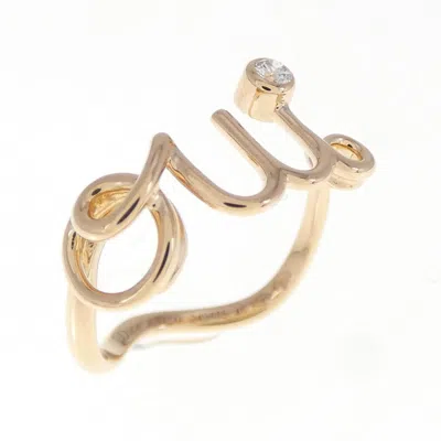 Pre-owned Dior Christian  Pink Gold Pink Gold (18k) Band Ring ()