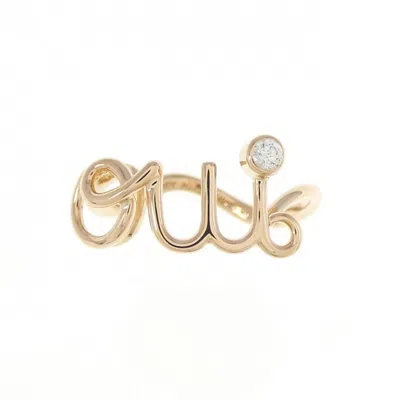 Pre-owned Dior Christian  Pink Gold Pink Gold (18k) Band Ring ()