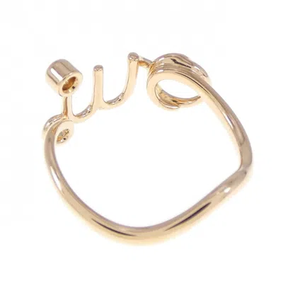 Pre-owned Dior Christian  Pink Gold Pink Gold (18k) Band Ring ()