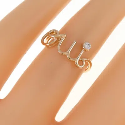 Pre-owned Dior Christian  Pink Gold Pink Gold (18k) Band Ring ()