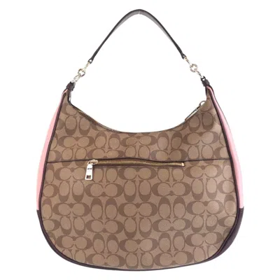 Pre-owned Coach Beige Multi-color Leather Shoulder Bag ()