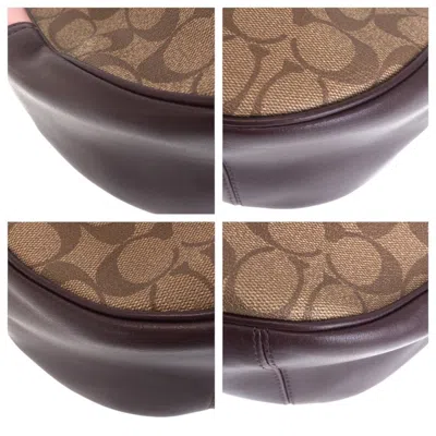 Pre-owned Coach Beige Multi-color Leather Shoulder Bag ()