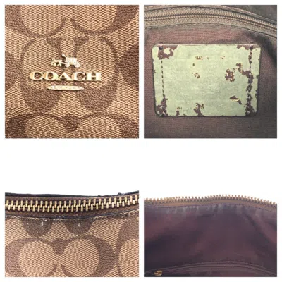 Pre-owned Coach Beige Multi-color Leather Shoulder Bag ()