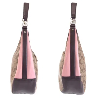 Pre-owned Coach Beige Multi-color Leather Shoulder Bag ()