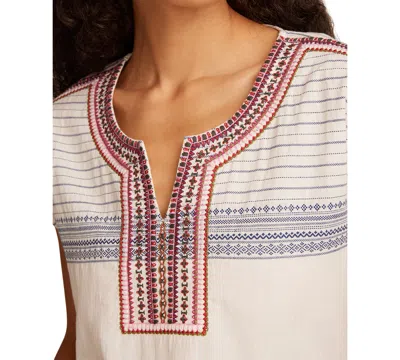 Lucky Brand Women's Shell Sleeve Peasant Blouse