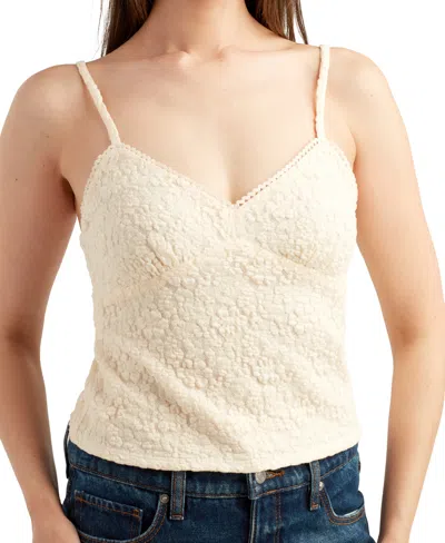 Bcx Juniors' Textured Knit Camisole Tank In Neutral