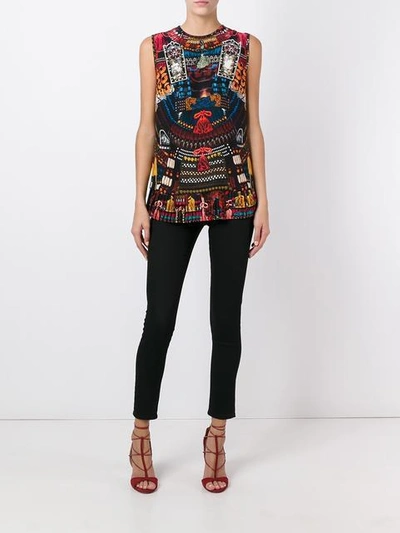 Shop Dsquared2 'samurai' Print Tank Top In Multicolour