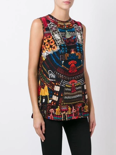 Shop Dsquared2 'samurai' Print Tank Top In Multicolour