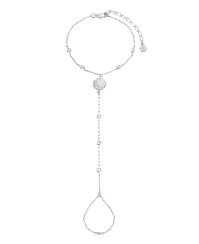 Ettika Santorini Cubic Zirconia Shell Hand Chain