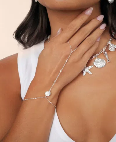 Ettika Santorini Cubic Zirconia Shell Hand Chain