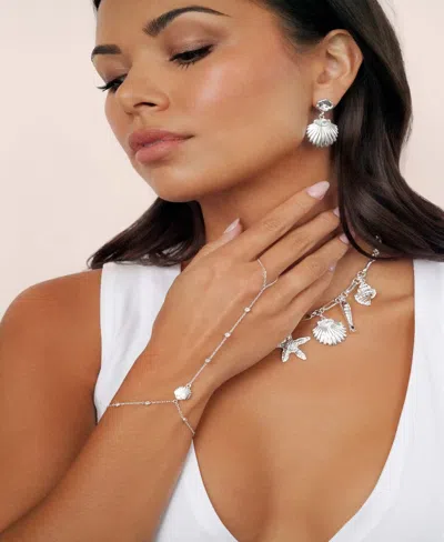 Ettika Santorini Cubic Zirconia Shell Hand Chain