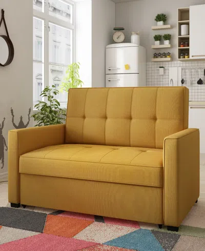 Gold Sparrow 51" Polyester Chandler Convertible Loveseat Bed, Created For Macy's