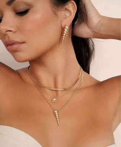 Ettika Saint Tropez Shell Charm Layered Necklace In Gold
