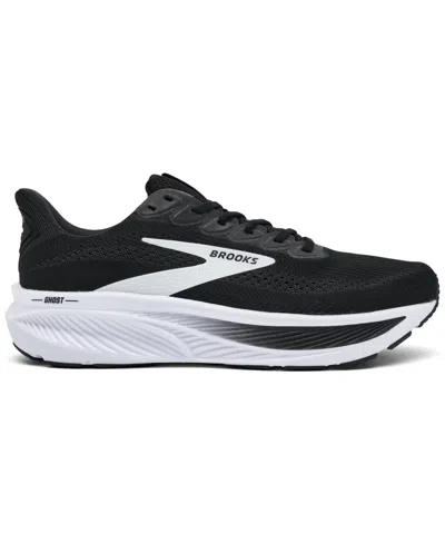 Brooks Ghost 17 Lace-up Sneakers In Black