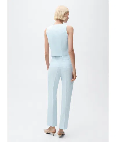 Mango Women's Linen Suit Vest In Blue
