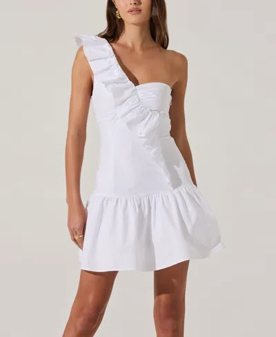 Astr The Label Asymmetric Ruffle Minidress