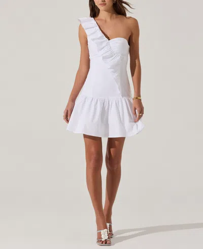 Astr The Label Asymmetric Ruffle Minidress