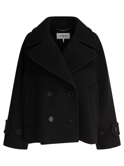 Chloé Double-breasted Notched Lapels Jacket Pockets