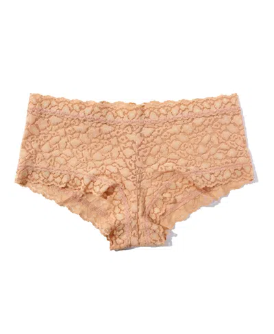 Hanky Panky Leopard Lace Boyshort In Brown