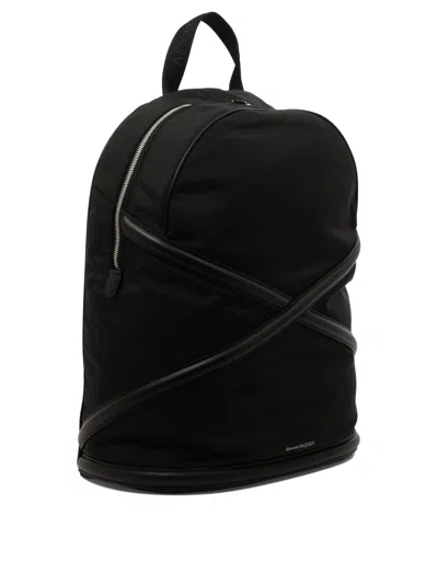 Alexander Mcqueen Harness Backpacks Black
