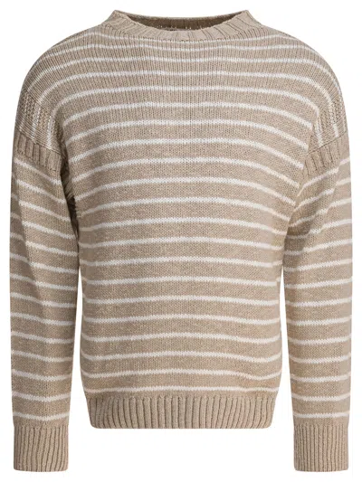 Alex Mill Harbor Stripe Sweater In Cotton In Neutral