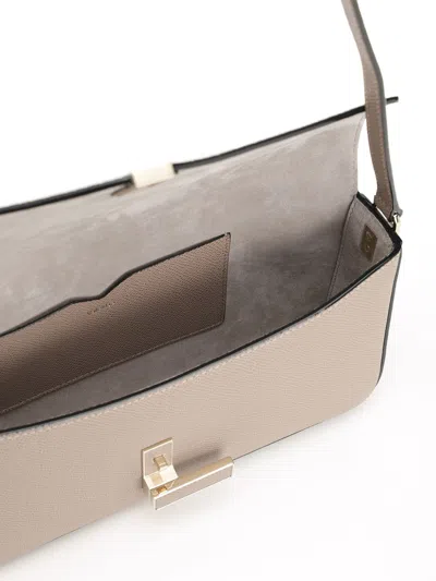 Valextra Iside Shoulder Vitello Soft Crossbody Bags Beige