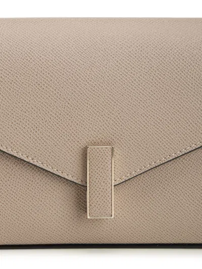 Valextra Iside Shoulder Vitello Soft Crossbody Bags Beige
