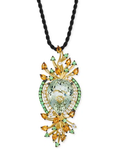 Le Vian Multi-gemstone Silk Cord Pendant Necklace (19-1/3 Ct. T.w.) In 14k Yellow Gold, 18" In Multi